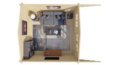 Blokhut - Tuinhuis Stian | 58 mm | vuren groen geïmpregneerd