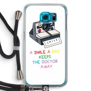 Smile: Samsung Galaxy S6 Transparant Hoesje met koord