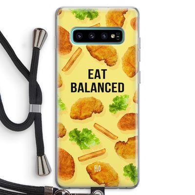 Eat Balanced: Samsung Galaxy S10 Plus Transparant Hoesje met koord