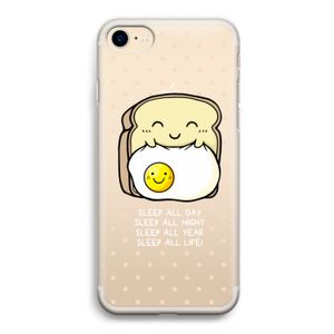 Sleep All Day: iPhone 7 Transparant Hoesje