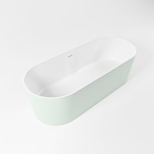 Vrijstaand bad Mondiaz Noble | 180x75 cm | Solid surface | Ovaal | Greey - Talc