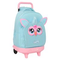 Schoolrugzak met Wielen Furby Hemelsblauw 33 x 45 x 22 cm