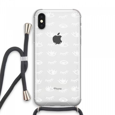 Eye pattern #3: iPhone XS Max Transparant Hoesje met koord
