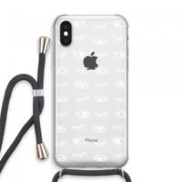 Eye pattern #3: iPhone XS Max Transparant Hoesje met koord