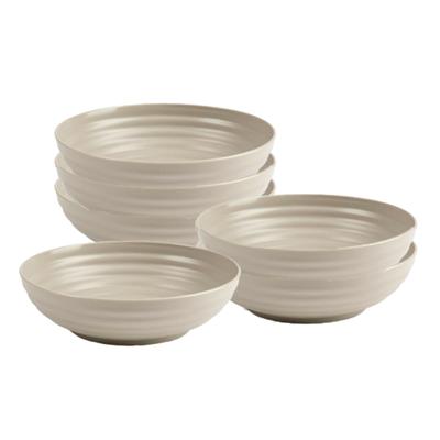 Plasticforte Soepkommen - 6x - D19 x H5.5 cm - taupe - kunststof - onbreekbaar - servies