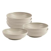 Plasticforte Soepkommen - 6x - D19 x H5.5 cm - taupe - kunststof - onbreekbaar - servies