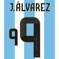 J.Alvarez 9 (Officiële Argentinië Bedrukking 2024-2025)