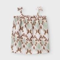 Name it zomer top S/S meisjes - print beige - Nkfhamsa