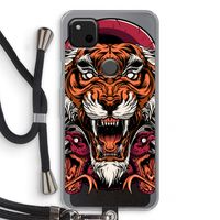 Tiger and Rattlesnakes: Pixel 4a Transparant Hoesje met koord