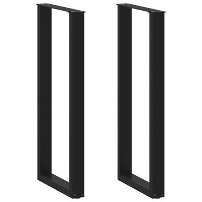 Bartafelpoten 2 st U-vormig 40x(110-111) cm staal zwart