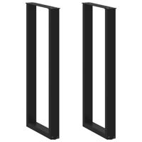 Bartafelpoten 2 st U-vormig 40x(110-111) cm staal zwart