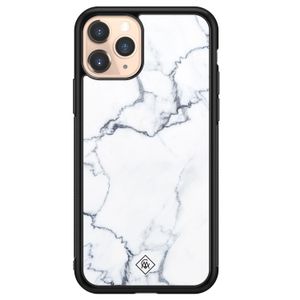 iPhone 11 Pro glazen hardcase - Marmer grijs