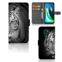 Motorola Moto G9 Play | E7 Plus | Telefoonhoesje | Met pasjeshouder | Tijger
