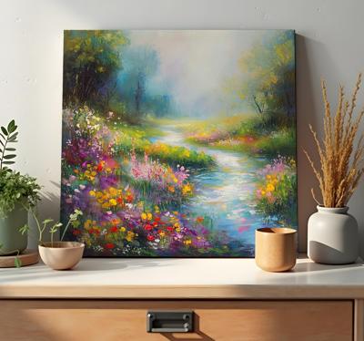 Bos rivier Canvas landschap