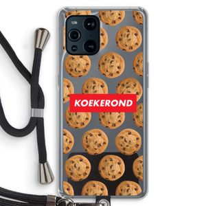 Koekerond: Oppo Find X3 Transparant Hoesje met koord