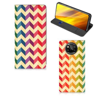 Xiaomi Poco X3 Pro | Poco X3 | Hoesje met Magneet | Zigzag Multi Color