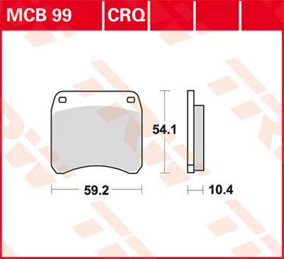 TRW Remblokken, en remschoenen voor de moto, MCB99 Allround organisch