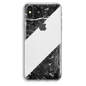 Zwart marmer: iPhone XS Max Transparant Hoesje