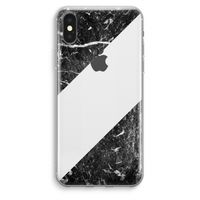 Zwart marmer: iPhone XS Max Transparant Hoesje