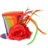 Diadeem met mini hoedje - volwassenen - haarband - carnaval - verkleden