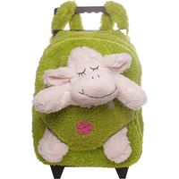 Rugzaktrolley kinderkoffer - pluche schaap knuffel - kunststof/polyester - 35 x 25 x 13 cm - thumbnail