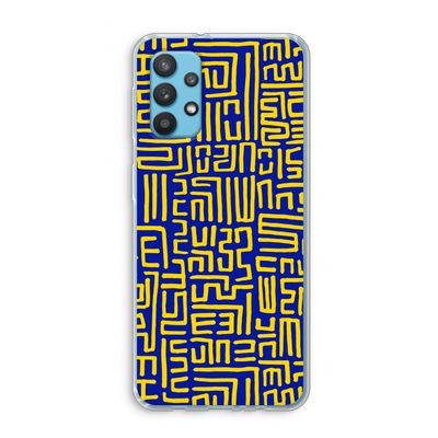 Majorelle Blue Print: Samsung Galaxy A32 4G Transparant Hoesje