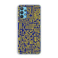 Majorelle Blue Print: Samsung Galaxy A32 4G Transparant Hoesje