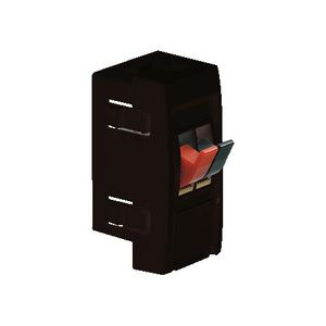 Hager plintgoot outlet viervoudige luidsprekeraansluiting zwart 55mm