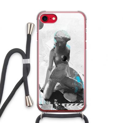 I will not feel a thing: iPhone SE 2020 Transparant Hoesje met koord