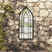 VidaXL Tuinspiegel 100x45 cm ijzer zwart