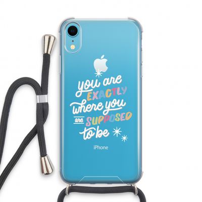 Right Place: iPhone XR Transparant Hoesje met koord