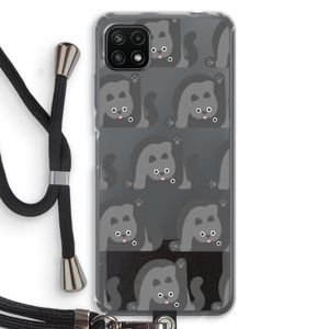 Cats: Samsung Galaxy A22 5G Transparant Hoesje met koord