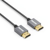 Hama High-speed HDMI-kabel Elite Ethernet Metaal Antraciet 0,75 M