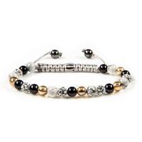 Karma Armband Spiral Black Meets Gold White Crystal Karma Armband Spiral Black Meets Gold White Crystal