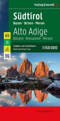 Wegenkaart - landkaart Tirol Zuid - Bozen - Brixen - Meran | Freytag & Berndt