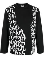 Comme des Garçons Homme Plus sweat à script imprimé - Noir