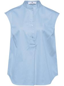 Mouwloze blouse Van Peter Hahn blauw