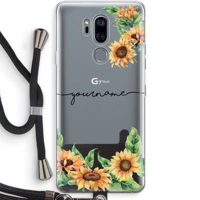 Zonnebloemen: LG G7 Thinq Transparant Hoesje met koord