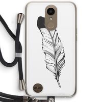 Pluim: LG K10 (2017) Transparant Hoesje met koord