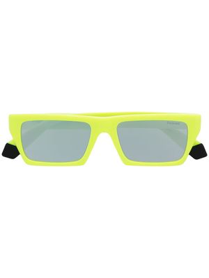 MSGM lunettes de soleil à monture carrée - Jaune