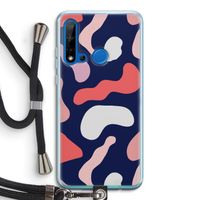 Memphis Shapes Pink: Huawei P20 Lite (2019) Transparant Hoesje met koord