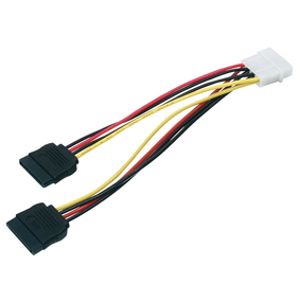 S-ATA Power kabel dubbel molex