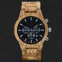 Aviator - Olijf Houten heren piloten horloge Timberwood