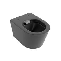 Wandcloset Mondiaz Lavie | 53 cm | Zonder spoelrand | Single fire | Excl.Toiletzitting | Keramiek | Dark Grey