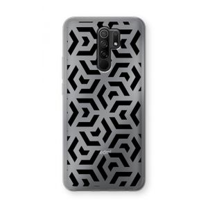 Crazy pattern: Xiaomi Redmi 9 Transparant Hoesje