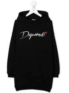 DSQUARED2 KIDS robe imprimée à capuche - Noir