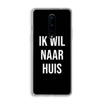 Ik wil naar huis - Zwart: OnePlus 8 Transparant Hoesje