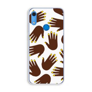 Hands dark: Huawei Y6s Transparant Hoesje