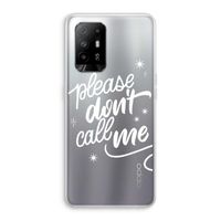 Don't call: Oppo A94 5G Transparant Hoesje