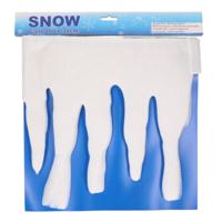 Ijspegelrand - 2x - wit - L200 x H32 cm - polyester - brandvertragend